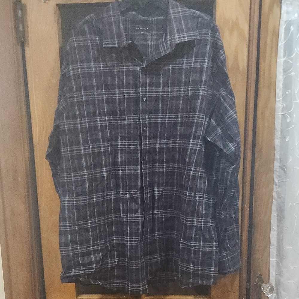 Plaid Long Sleeve Shirt From Synrgy